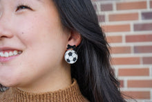 Load image into Gallery viewer, Bow Soccer Ball Earrings
