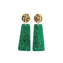 Load image into Gallery viewer, Mia Mini Earrings - Green Glitter
