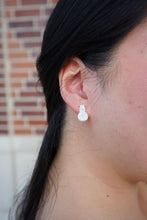 Load image into Gallery viewer, Snowman Studs - White Shimmer
