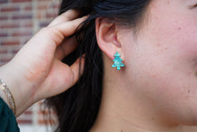 Load image into Gallery viewer, Christmas Tree Studs - Green Shimmer
