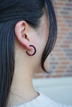 Load image into Gallery viewer, Cam Mini Hoops - Maroon
