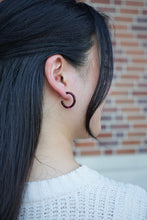 Load image into Gallery viewer, Cam Mini Hoops - Maroon
