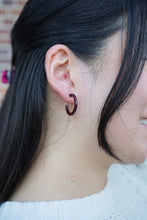 Load image into Gallery viewer, Cam Mini Hoops - Maroon
