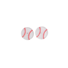 Load image into Gallery viewer, Glitter Baseball Studs
