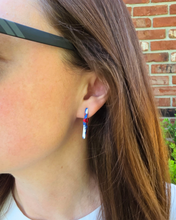 Load image into Gallery viewer, Mini Star Hoops - Red, White &amp; Blue