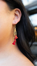Load image into Gallery viewer, Heartstring Earrings - Red
