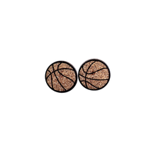 Load image into Gallery viewer, Glitter Basketball Studs
