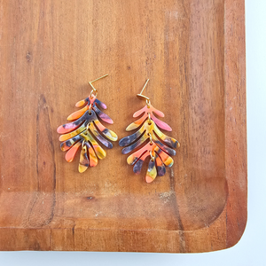 Petite Palm Earrings - Bird of Paradise