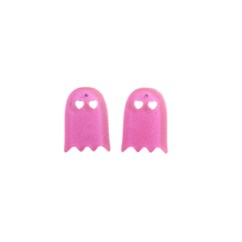 Load image into Gallery viewer, Ghost Studs - Pink Glitter
