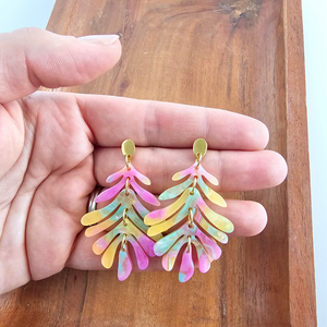 Petite Palm Earrings - Tropical Delight