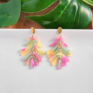 Petite Palm Earrings - Tropical Delight