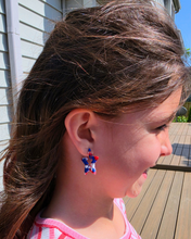 Load image into Gallery viewer, Mini Star Hoops - Red, White &amp; Blue