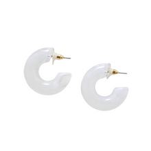 Load image into Gallery viewer, Chloe Hoops - White
