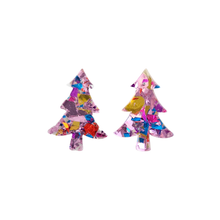 Load image into Gallery viewer, Christmas Tree Studs - Light Pink Sparkle
