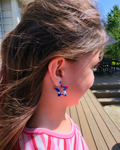 Load image into Gallery viewer, Mini Star Hoops - Red, White &amp; Blue