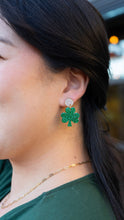 Load image into Gallery viewer, Lucky Charm Earrings - Green Glitter