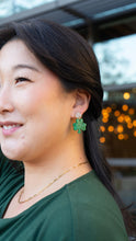 Load image into Gallery viewer, Lucky Charm Earrings - Green Glitter