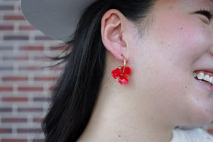 Magnolia Hoops - Poppy Red