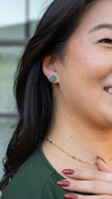Load image into Gallery viewer, Clover Studs - Green Glitter