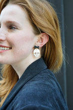 Load image into Gallery viewer, Bow Skeleton Earrings - White Shimmer
