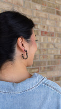 Load image into Gallery viewer, Jenna Hoops - Black &amp; Bronze