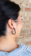 Load image into Gallery viewer, Jenna Hoops - Black &amp; Bronze