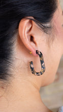 Load image into Gallery viewer, Jenna Hoops - Black &amp; Bronze