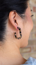 Load image into Gallery viewer, Jenna Hoops - Black &amp; Bronze