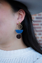 Load image into Gallery viewer, Wren Earrings - Navy &amp; Mahogany
