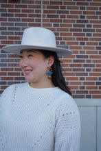 Load image into Gallery viewer, Wren Earrings - Navy &amp; Mahogany
