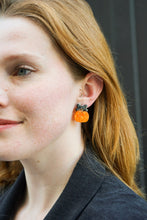 Load image into Gallery viewer, Bow Pumpkin Patch Earrings - Orange

