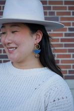 Load image into Gallery viewer, Wren Earrings - Navy &amp; Mahogany
