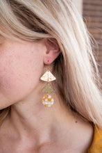 Load image into Gallery viewer, Anya Earrings - Golden Checker
