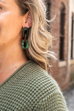 Load image into Gallery viewer, Tabitha Earrings - Forest Green &amp; Amber
