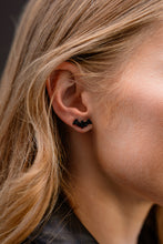 Load image into Gallery viewer, Bat Studs - Black Glitter