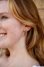 Load image into Gallery viewer, Flora Mini Hoops - Shimmering Taupe