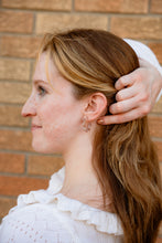 Load image into Gallery viewer, Flora Mini Hoops - Shimmering Taupe