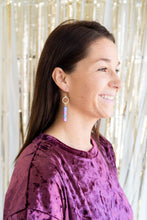 Load image into Gallery viewer, Isabella Earrings - Purple Sparkle
