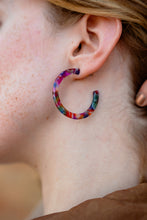 Load image into Gallery viewer, Camy Hoops - Jewel Stained Glass