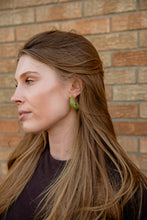 Load image into Gallery viewer, Tara Hoops - Olive Green