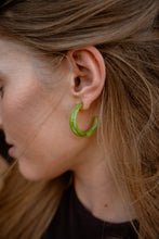 Load image into Gallery viewer, Tara Hoops - Olive Green