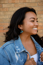 Load image into Gallery viewer, Magnolia Hoops - Alpine Green
