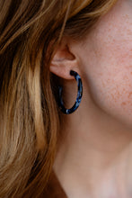Load image into Gallery viewer, Camy Hoops - Midnight Marble