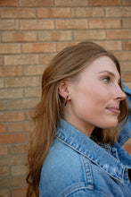 Load image into Gallery viewer, Cam Mini Hoops - Amber Dot