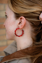 Load image into Gallery viewer, Scarlett Hoops - Crimson Red