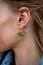 Load image into Gallery viewer, Magnolia Hoops - Olive Green