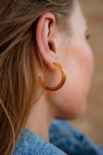 Load image into Gallery viewer, Tara Hoops - Light Amber