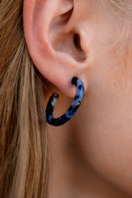 Load image into Gallery viewer, Cam Mini Hoops - Midnight Marble