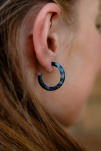 Load image into Gallery viewer, Cam Mini Hoops - Midnight Marble