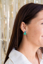 Load image into Gallery viewer, Christmas Tree Studs - Green Tinsel